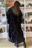 Paloma Dusk Premium Faux Fur Coat Black 